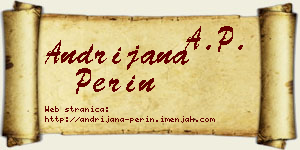 Andrijana Perin vizit kartica